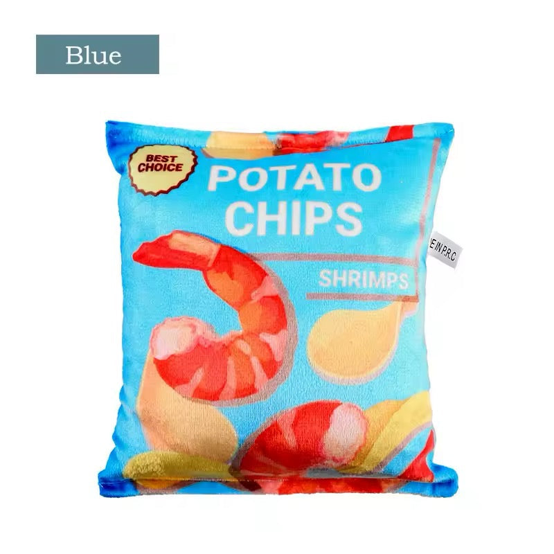 Plush Potato Chips Dog Toy