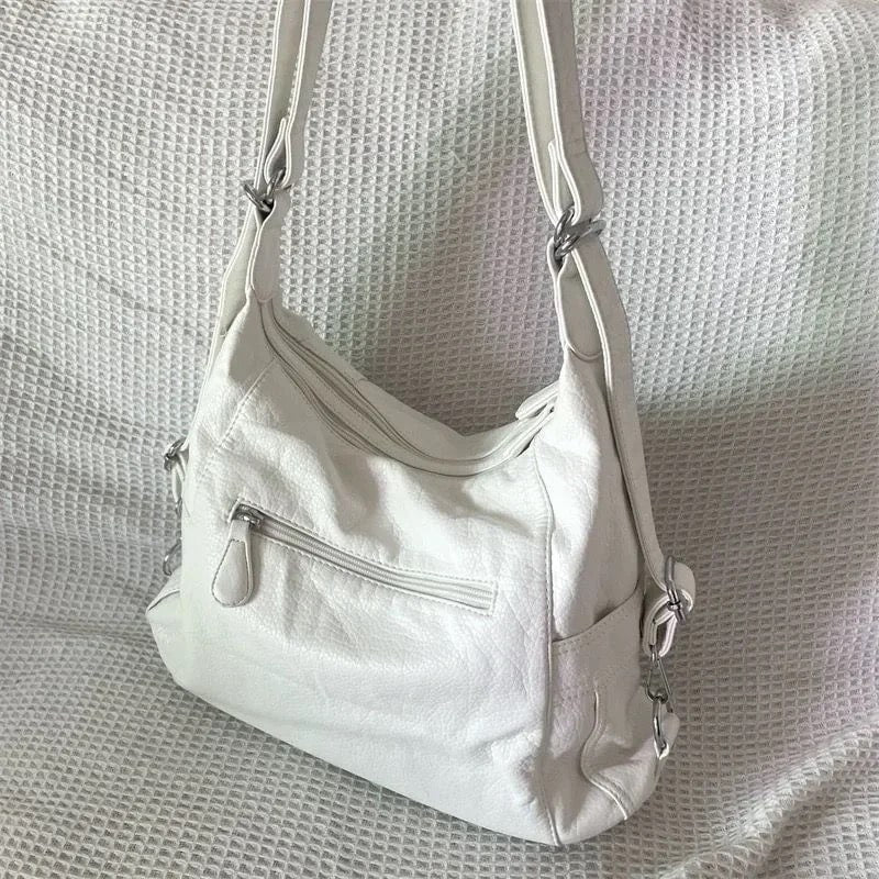 White Leather Y2k Bag