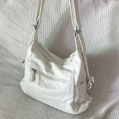 White Leather Y2k Bag