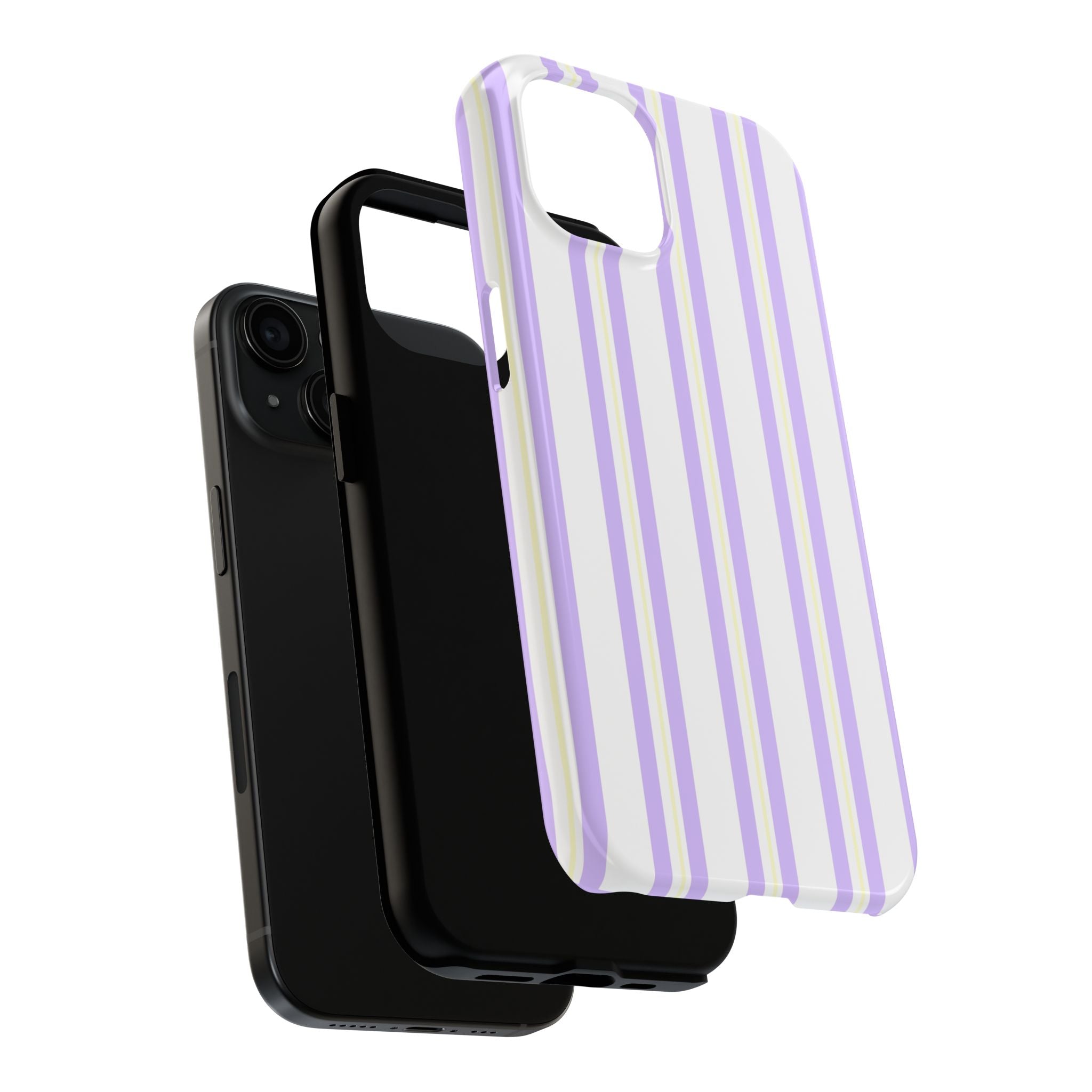 Purple & Yellow Striped iPhone Case