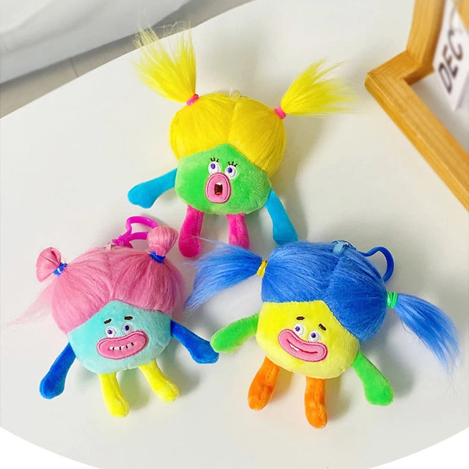 Plush Hair Doll Keychain