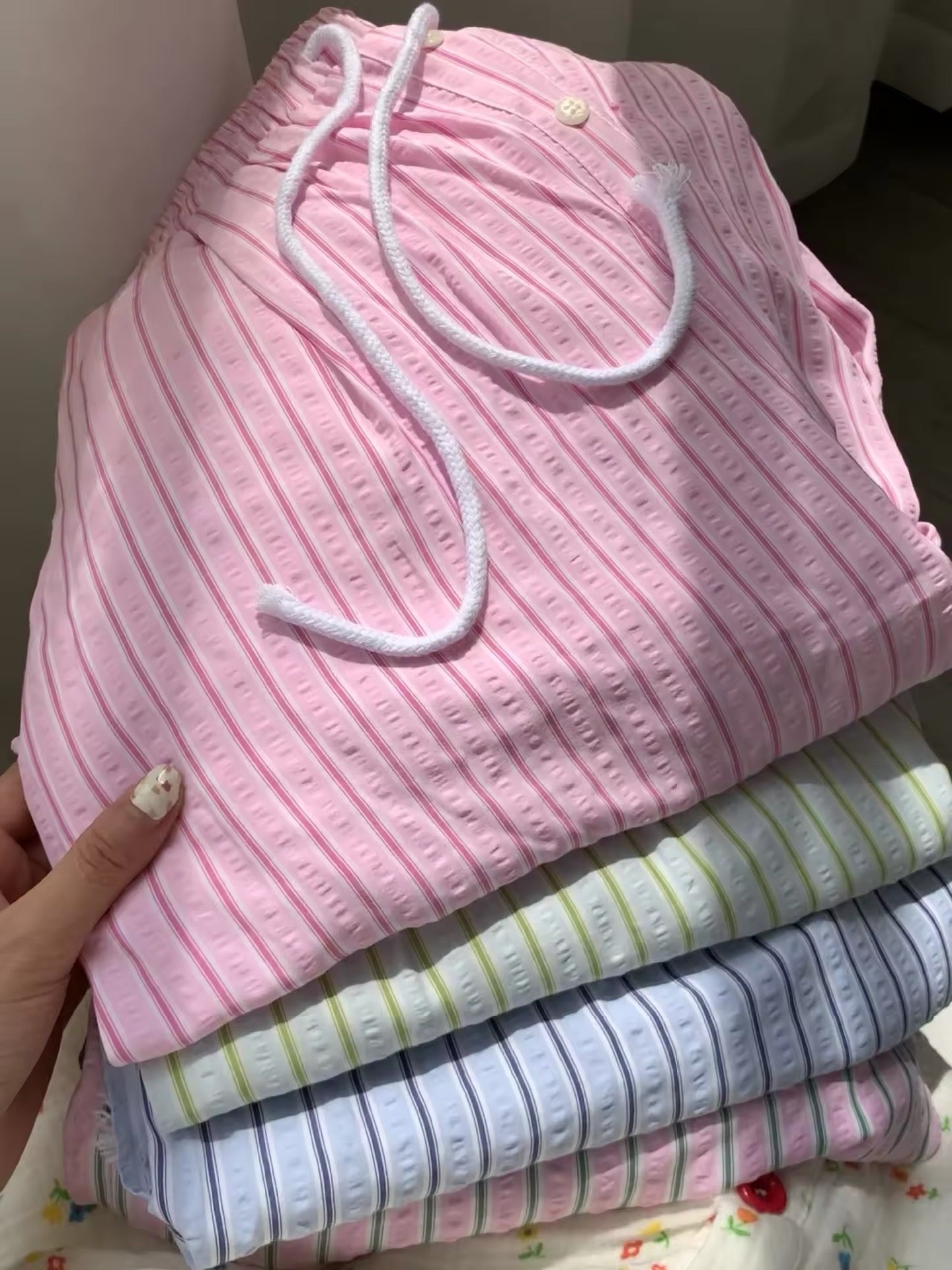 Cute Striped Pajama Pants