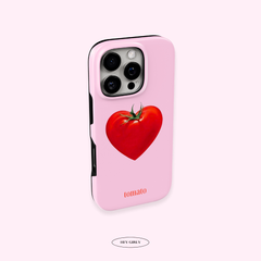 Pink Tomato Heart iPhone Case