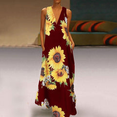 Plus Size Sunshine Blossom Maxi Dress