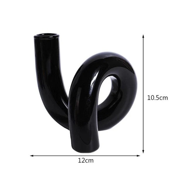 Twist Glass Candlestick Holder