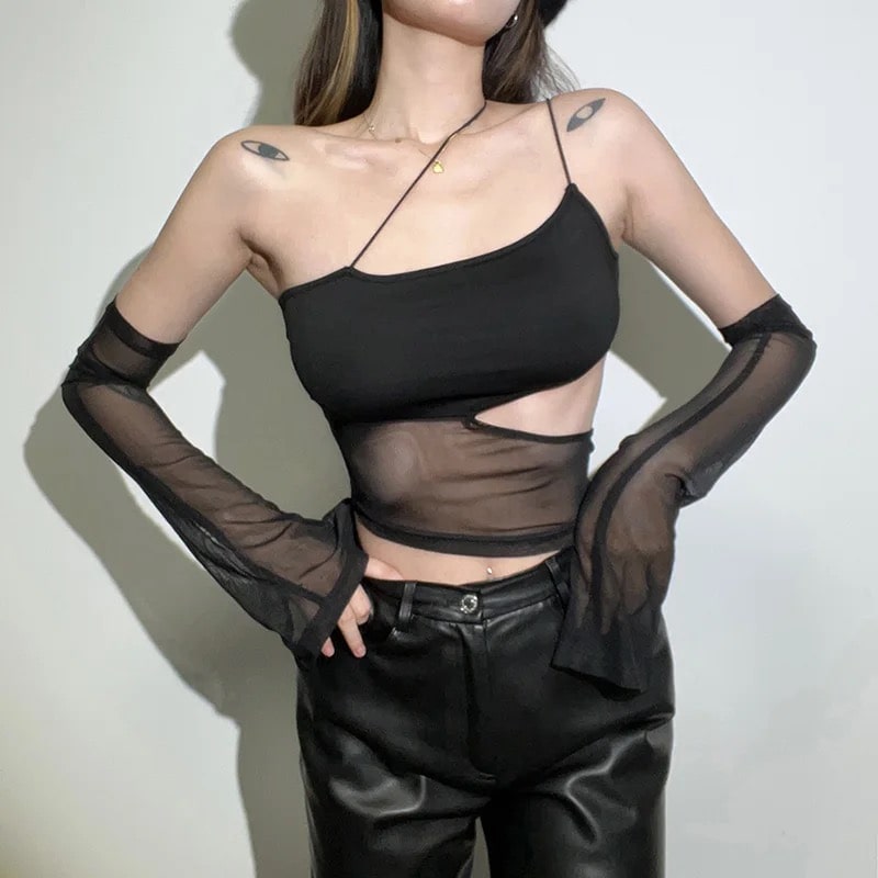 Grunge Y2K Crop Top