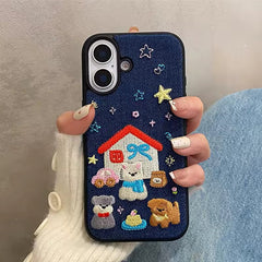 Denim Puppy iPhone Case