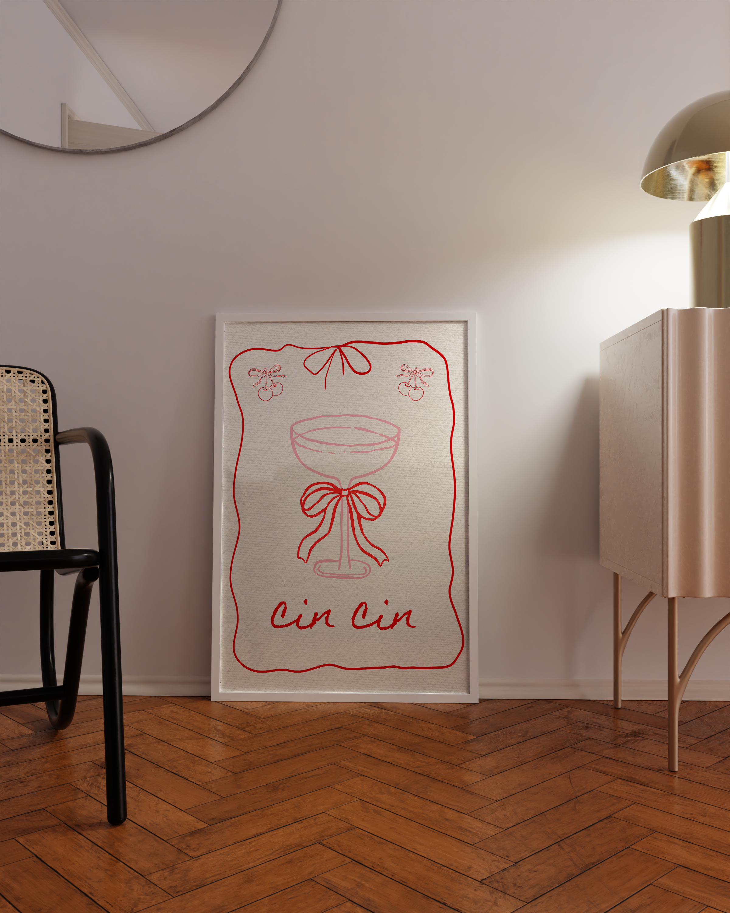 Cin Cin Wine Poster Set