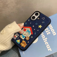 Denim Puppy iPhone Case