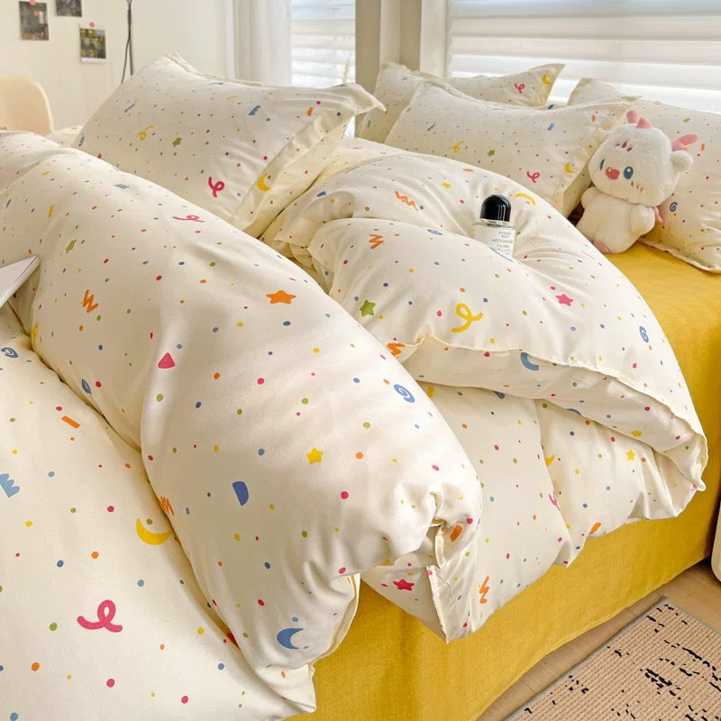 Rainbow Dot Bedding Set