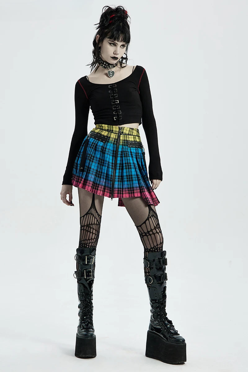 WomenDaily Hollowing Out & Mesh Liner Sexy Denim Slim Design Clothes Black Mini Skirt