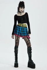 WomenDaily Hollowing Out & Mesh Liner Sexy Denim Slim Design Clothes Black Mini Skirt