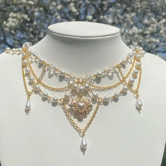 Fairycore Pearl Choker Necklace