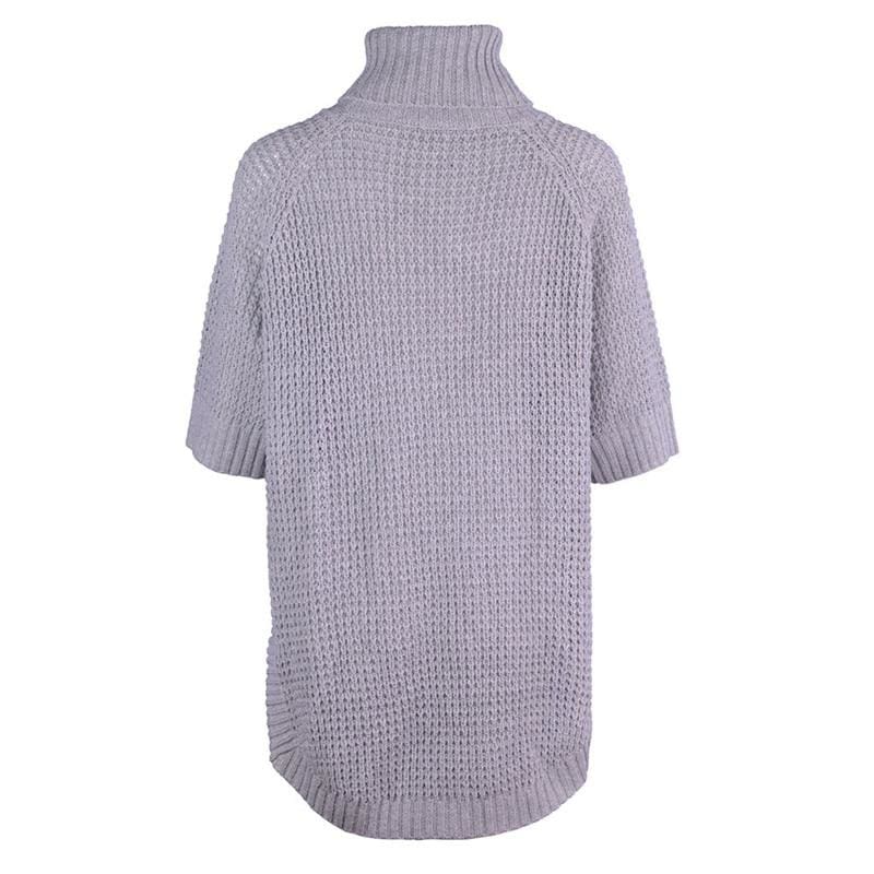 Fashion Casual Irregular Long Sweater Dress Knitted Sweater Top