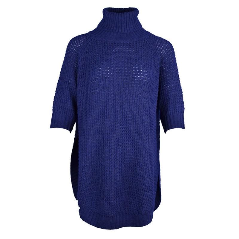 Fashion Casual Irregular Long Sweater Dress Knitted Sweater Top