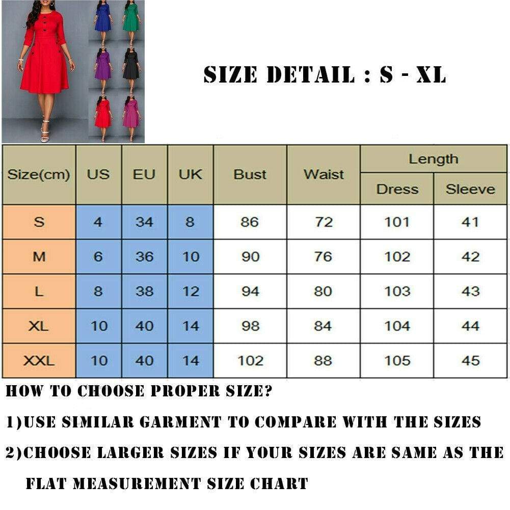 Fashion Retro Tunic 3/4 Long Sleeved Solid Bodycon Dresses