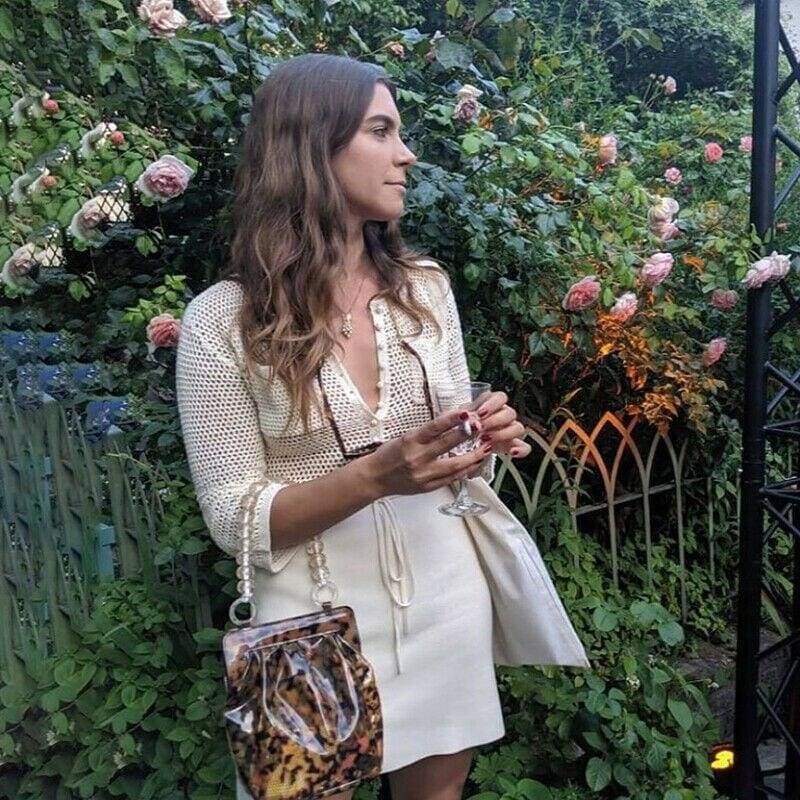 Fashion WomenLong Sleeve Bodycon Dress Autumn Winter Knitwear Hollow Stretch Jumper Warm Casual Party Mini Dress