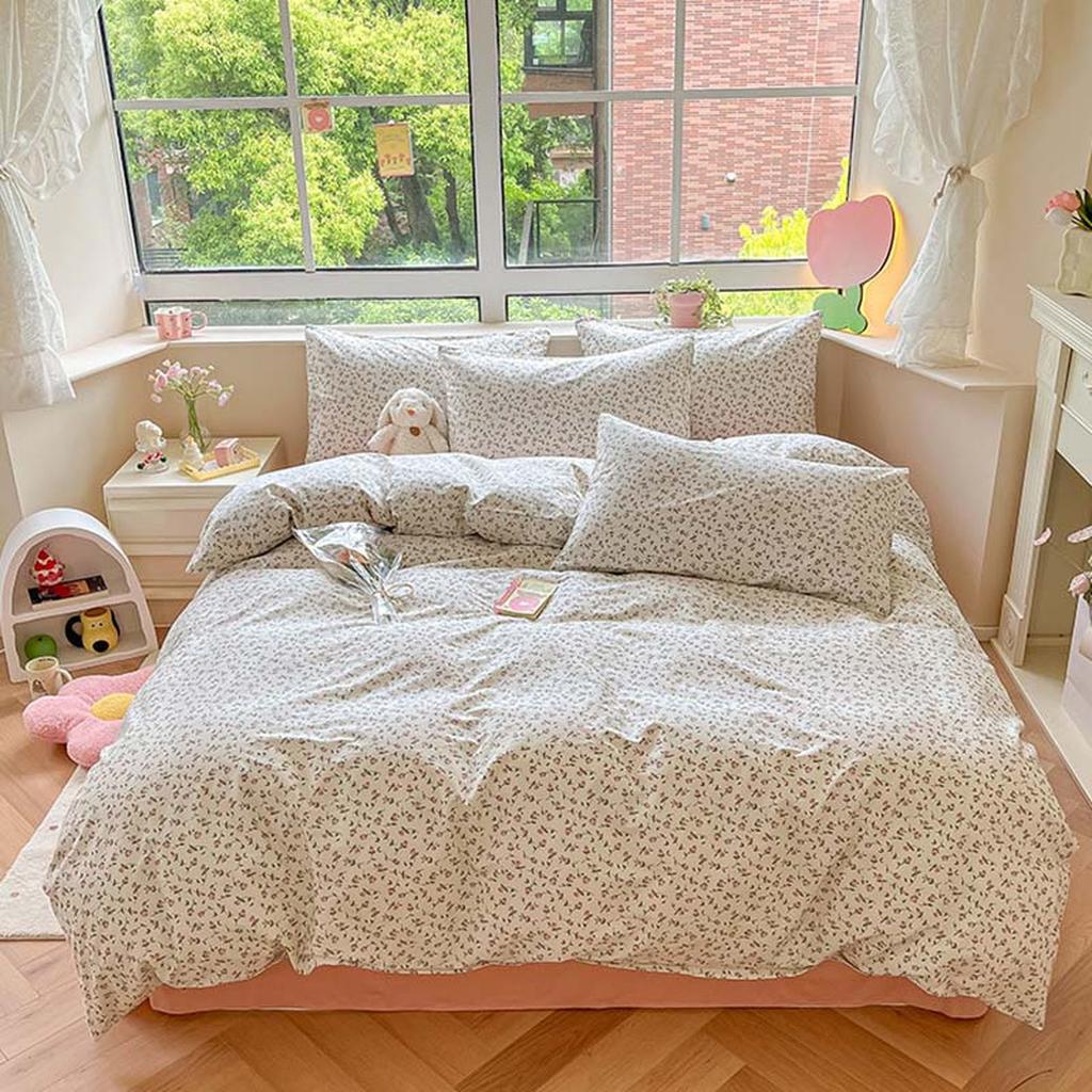 Floral Printing Cotton Twill Bedding Set - Wisteria