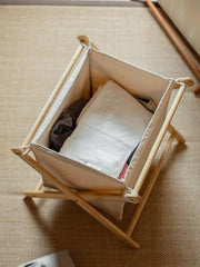 Foldable Cotton Canvas Household Laundry Hamper