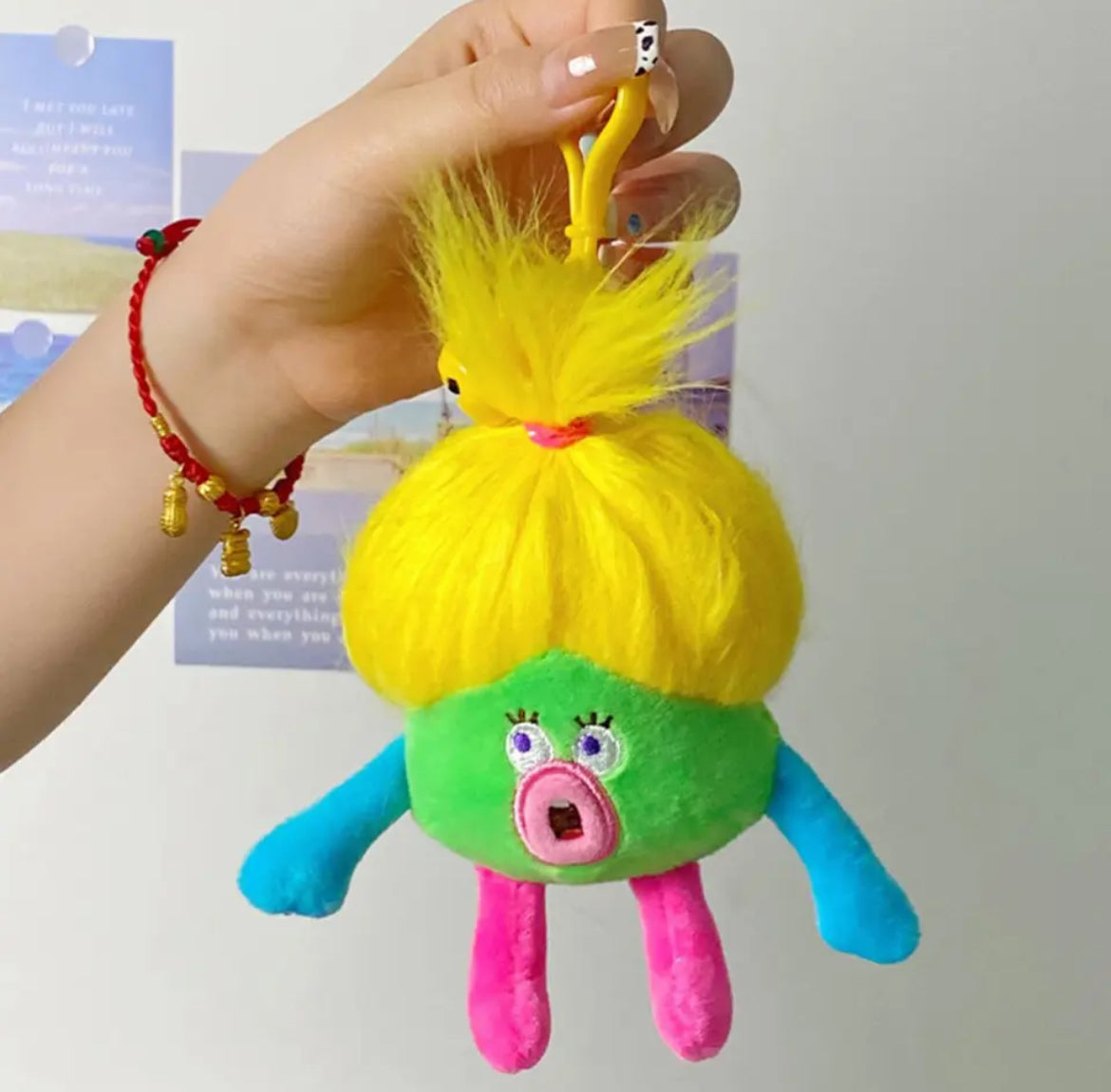 Plush Hair Doll Keychain