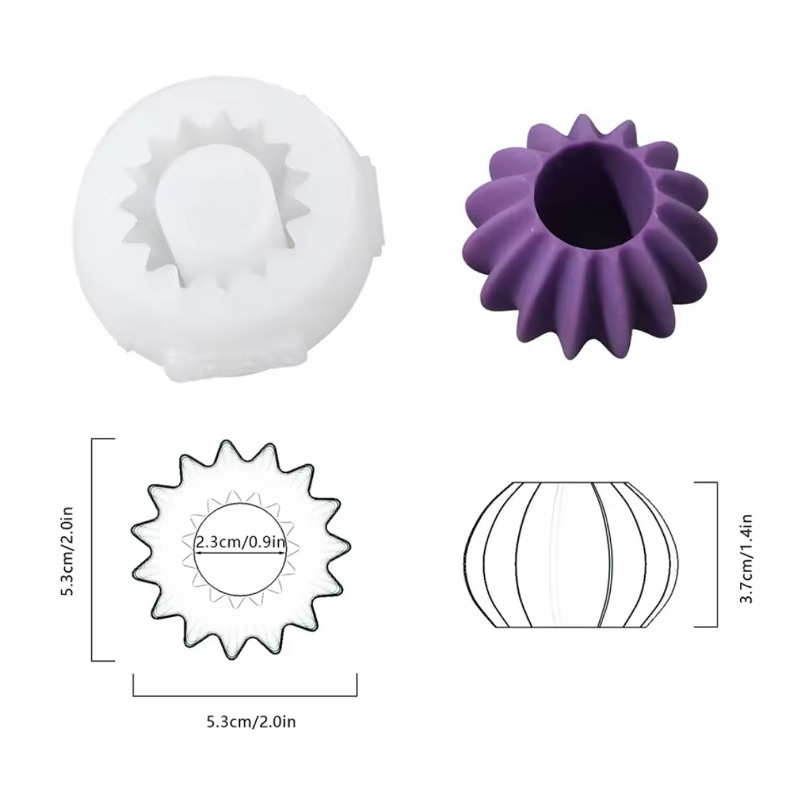 Geometric Silicone Candle Molds