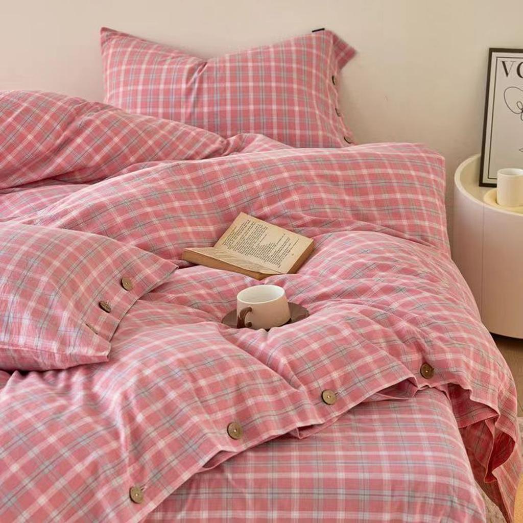 Gingham Bedding Set - Yellow
