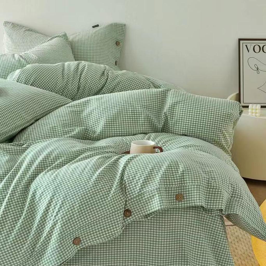 Gingham Bedding Set - Yellow