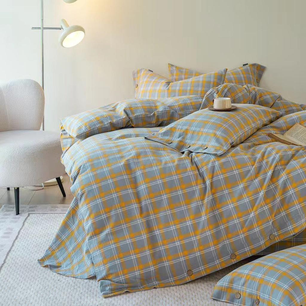 Gingham Bedding Set - Yellow