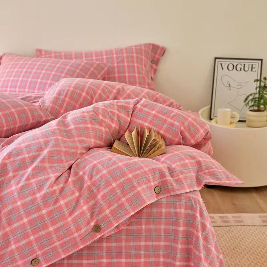 Gingham Bedding Set - Yellow