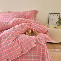 Gingham Bedding Set - Yellow
