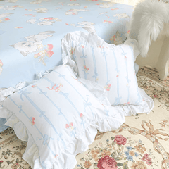 Girly Ruffle Throw Pillow Cover