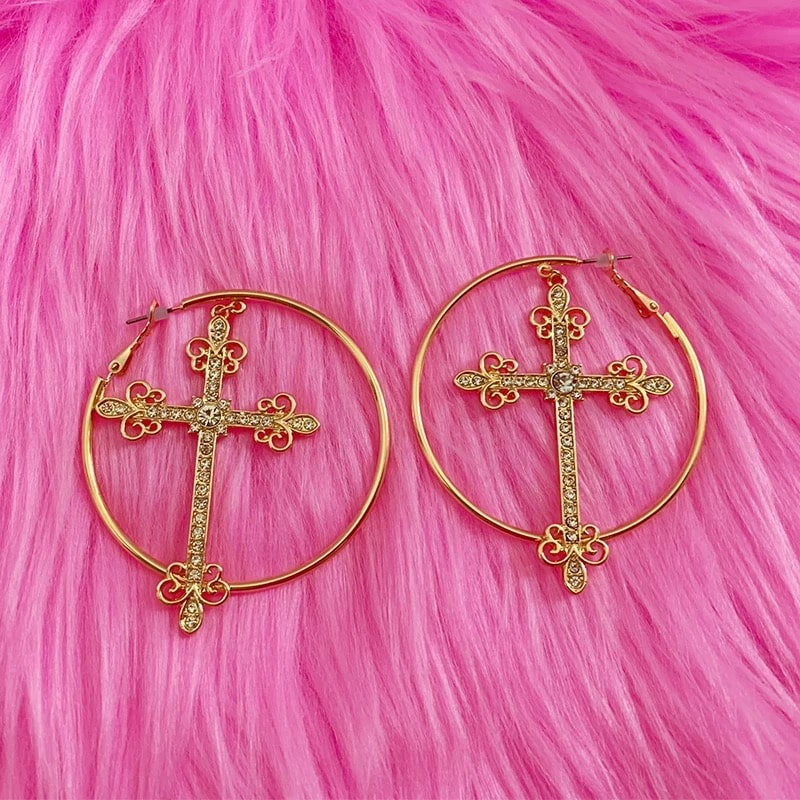 Y2k Cross Earrings