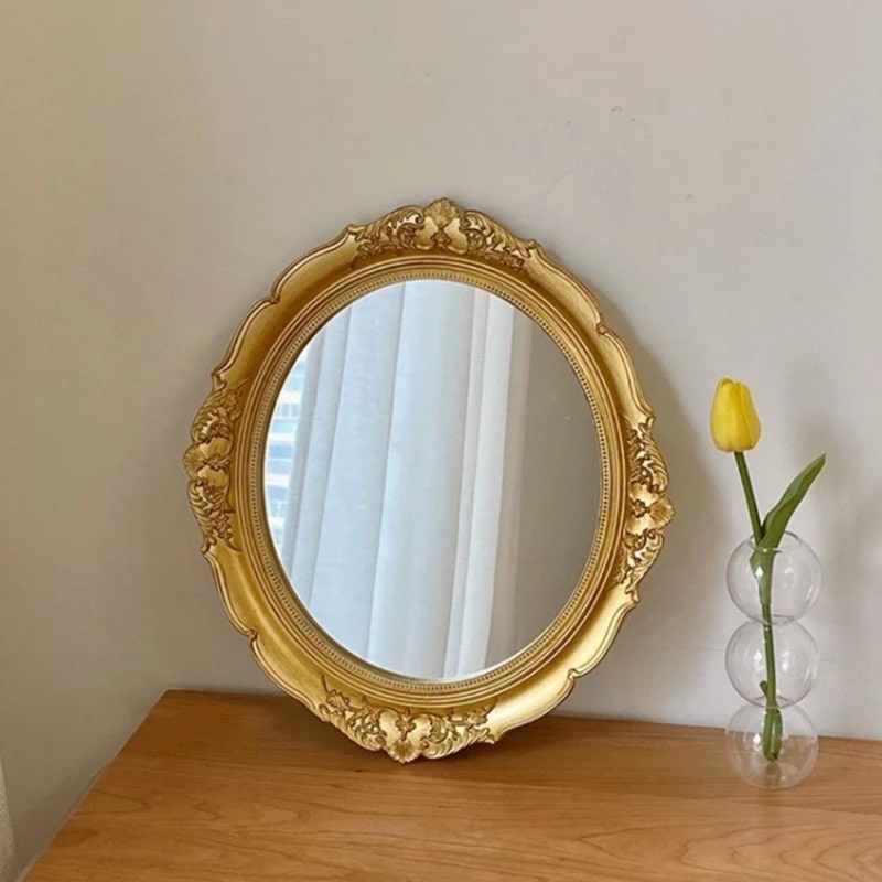 Golden Reflection Mirror and Tray