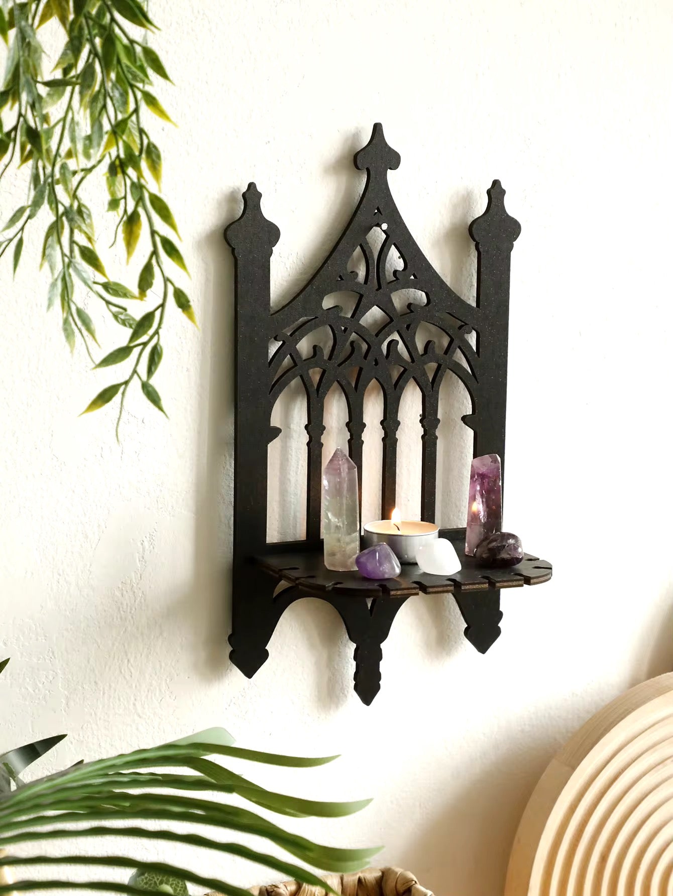 Gothic Wooden Arch Shelf