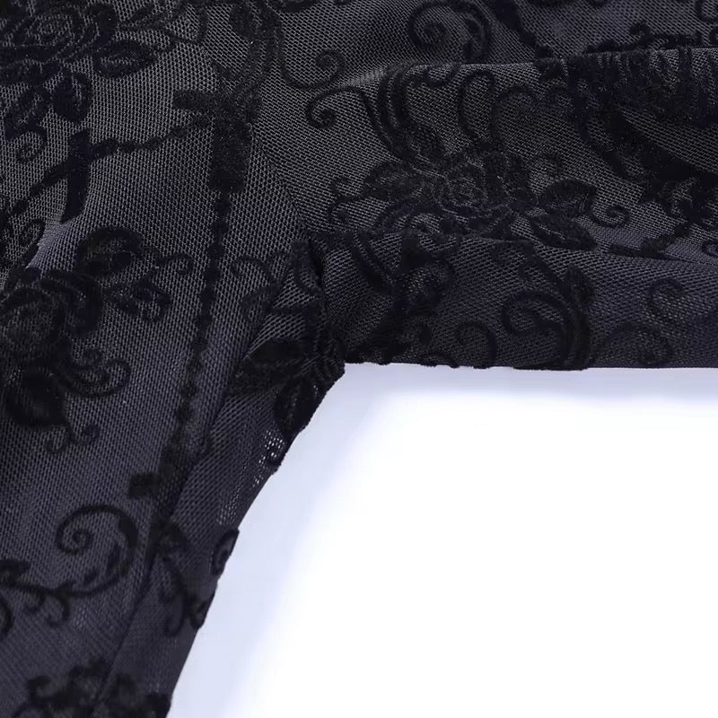 Gothic Black Flared Pants