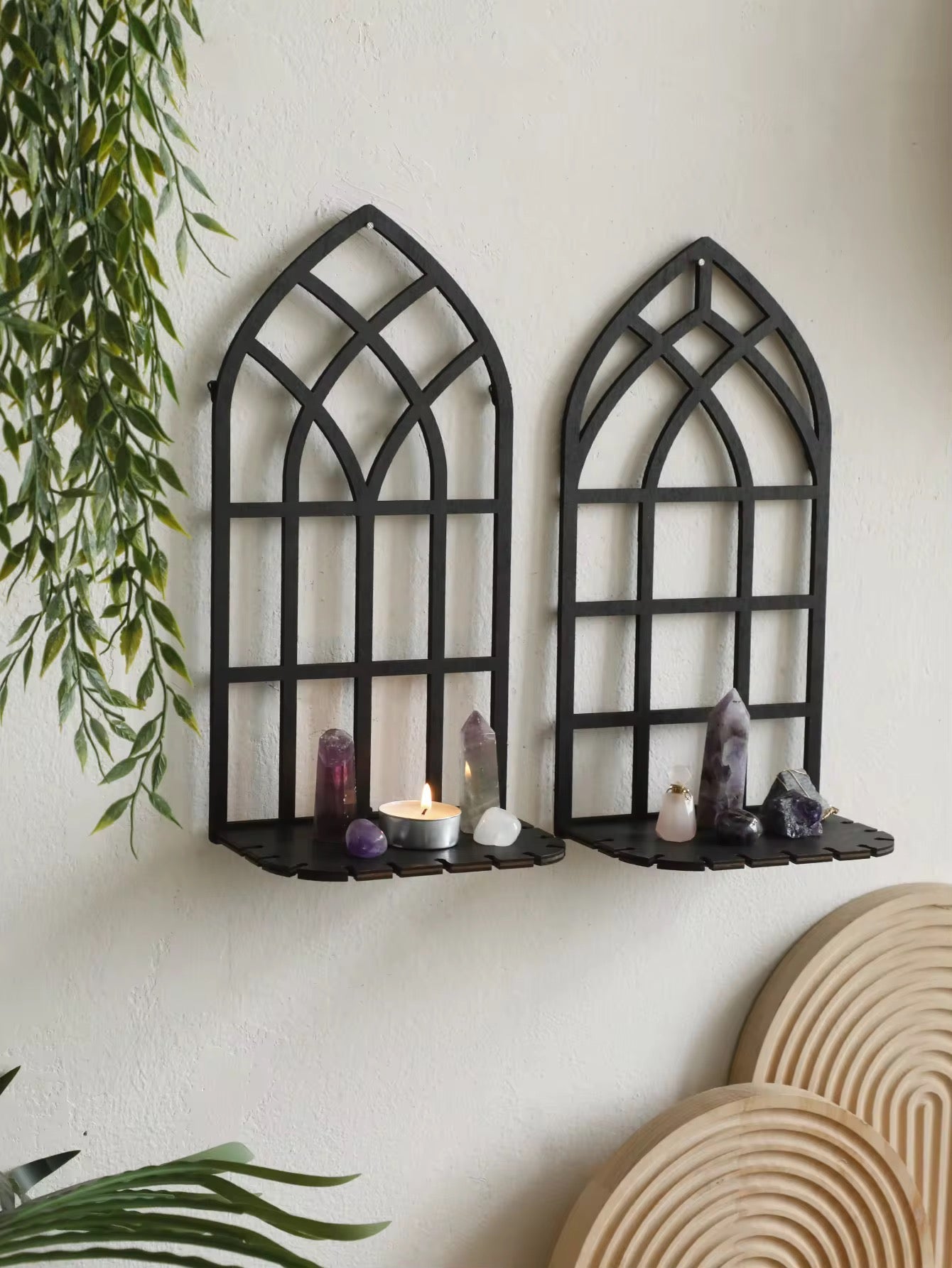 Gothic Wooden Arch Shelf