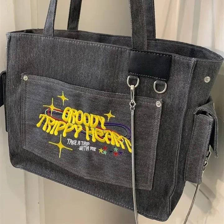 Letters Gray Bag