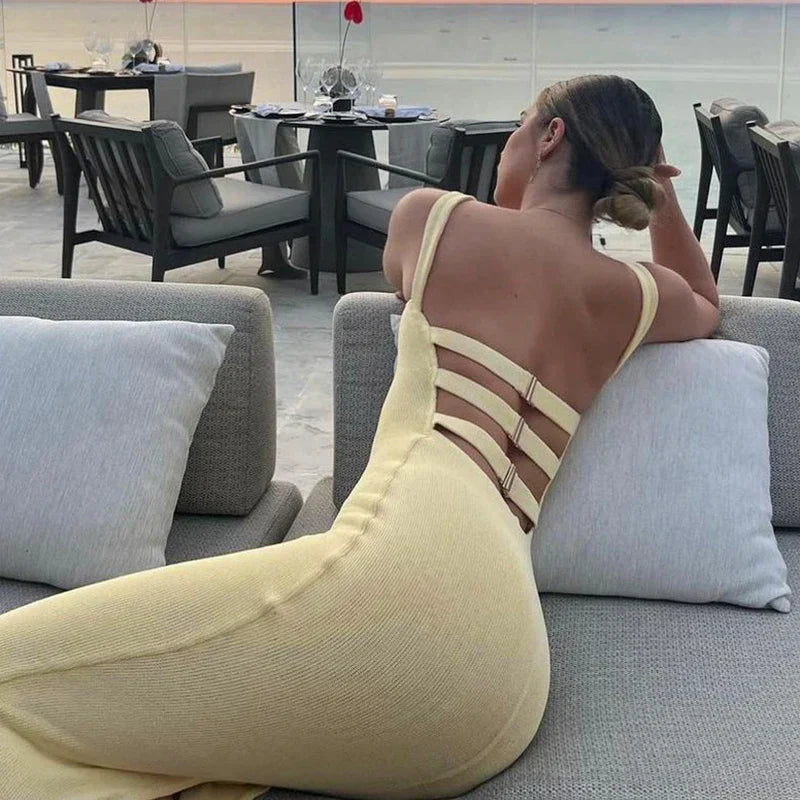 Fit Wrap Bodycon Vintage Knitted Long Club Party Maxi Dress