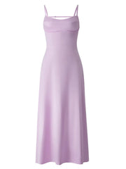 Bodycon Ladies Low Cut Spaghetti Sleeveless Sling Long Streetwear Maxi Dress