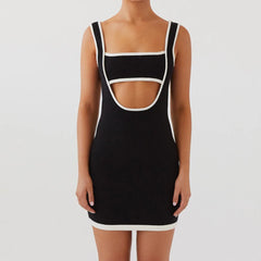Summer Club Night Out Fashion Sleeveless Hollow Out Mini Bodycon Cut Out Dress
