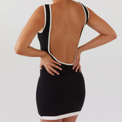 Summer Club Night Out Fashion Sleeveless Hollow Out Mini Bodycon Cut Out Dress