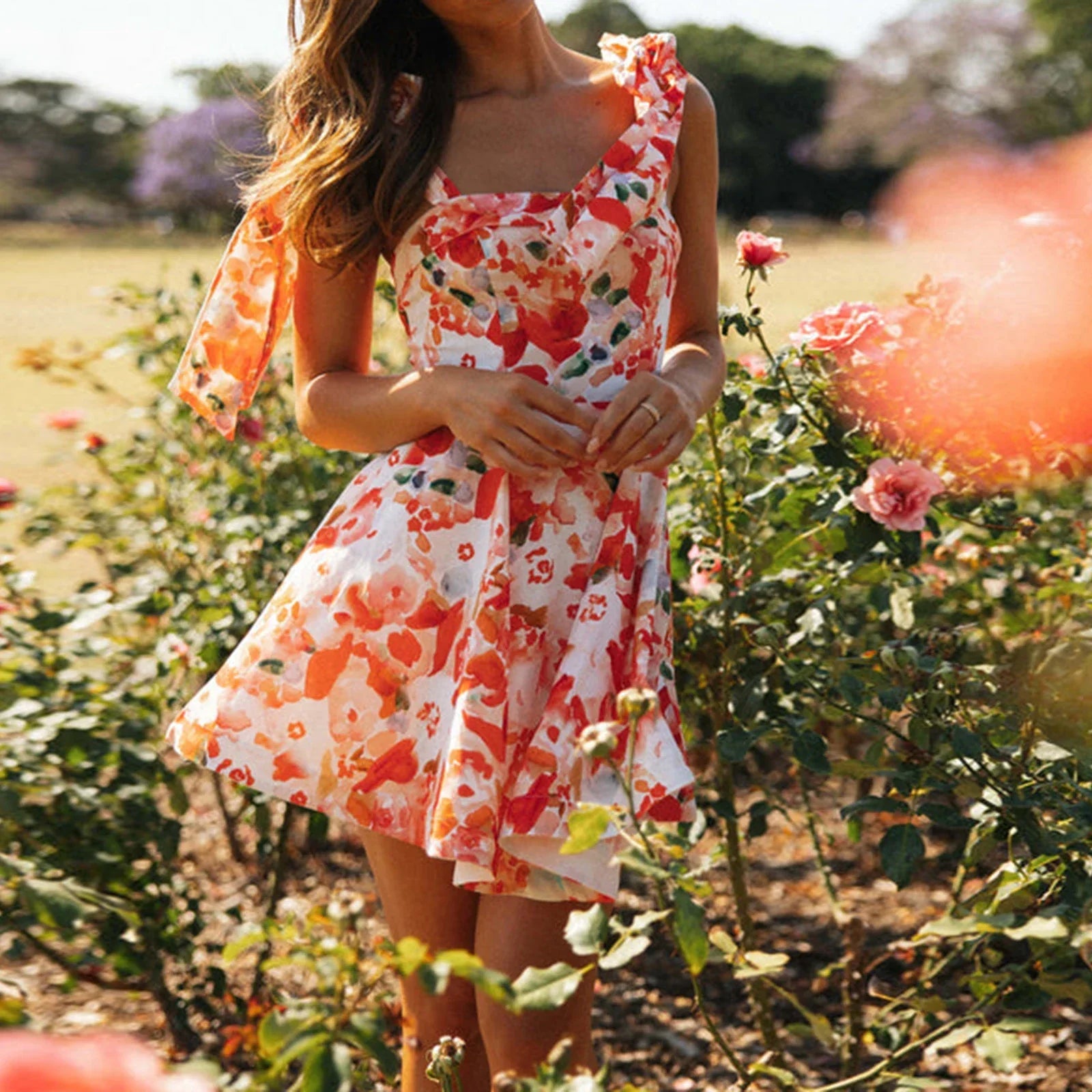 Sleeveless Summer Dresses Sexy Tube Corset Flowy Sundresses Mini Dress