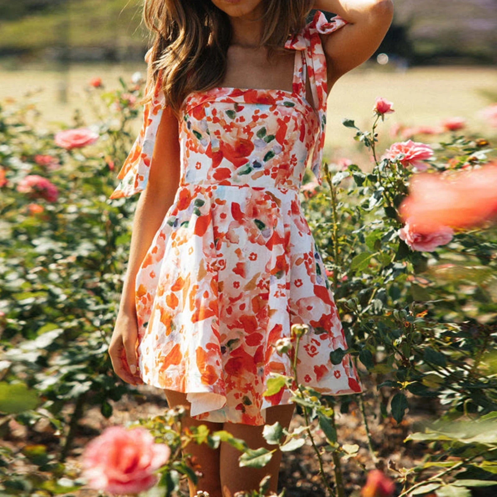 Sleeveless Summer Dresses Sexy Tube Corset Flowy Sundresses Mini Dress