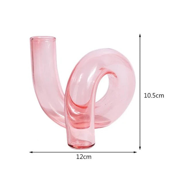 Twist Glass Candlestick Holder