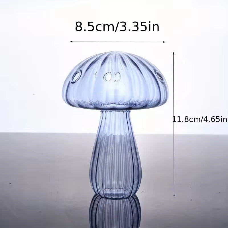 Glass Colorful Mushroom Vase