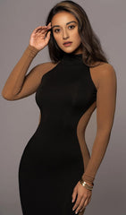 SEXY TIGHT BANDAGE DRESS IN BLACK