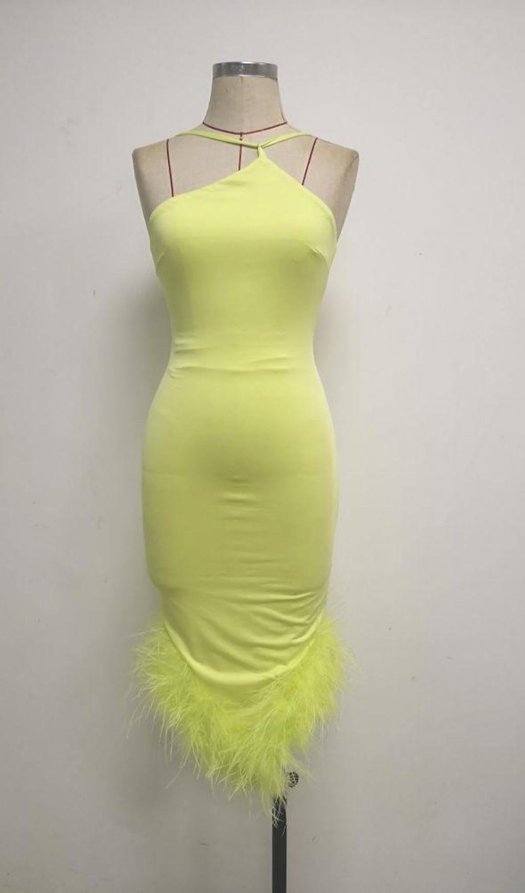 BANDAGE BACKLESS MAXI DRESS IN YELLOW