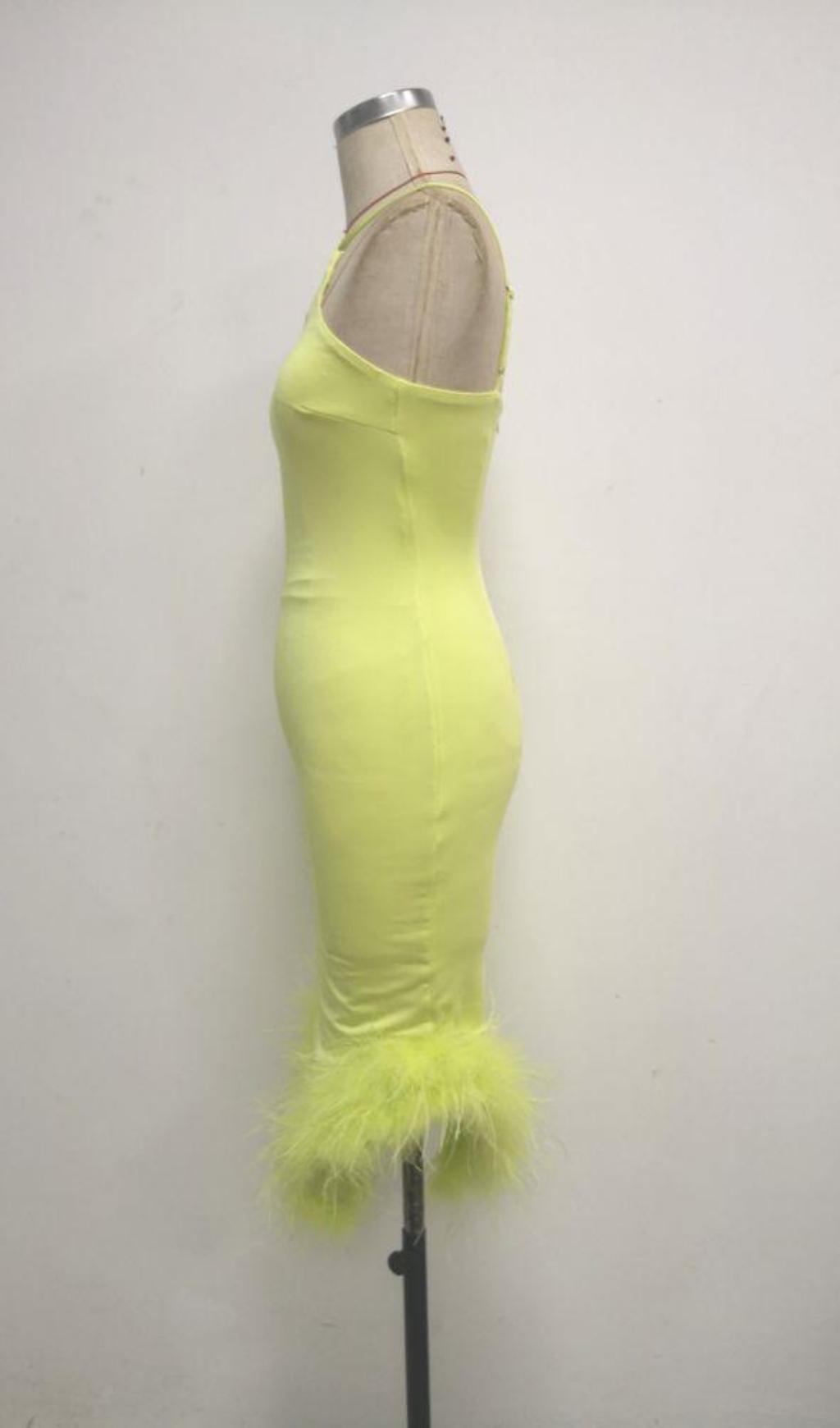 BANDAGE BACKLESS MAXI DRESS IN YELLOW