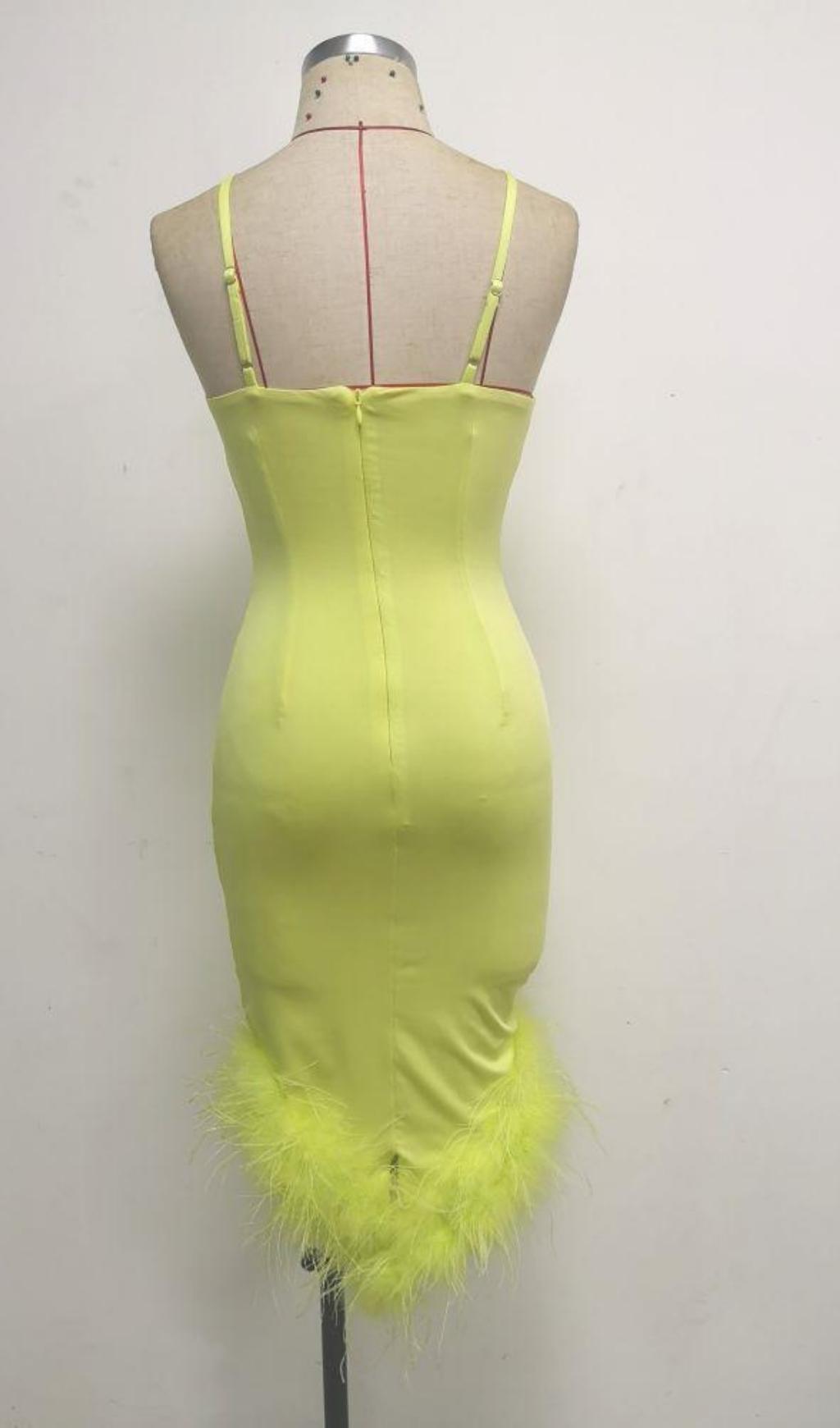 BANDAGE BACKLESS MAXI DRESS IN YELLOW