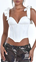 FISHBONE TOPS IN WHITE